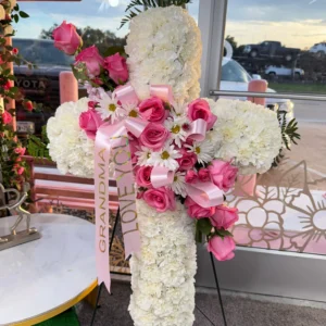 Pink and White Cross